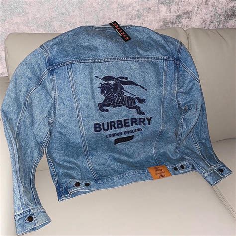 burberry supreme jean jacket|Burberry indigo denim jacket.